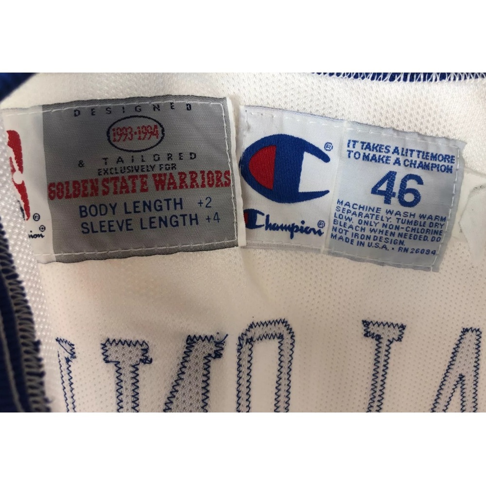 Golden State Warriors Vtg 90s Team Issued Champion Warmup Jacket Size 46 XL - Picture 7 of 12